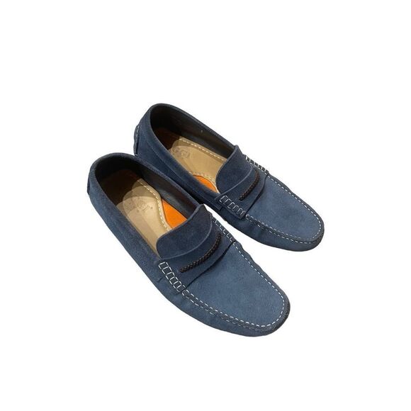 Boggi Milano Mens Blue Classic Loafers Casual Shoes Size 8 main image 4